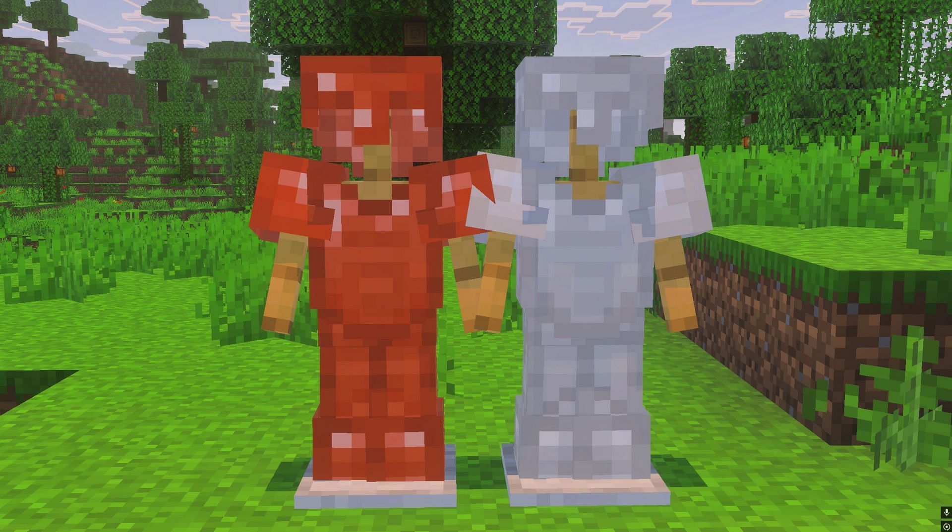 Getting iron and making iron armor is not too difficult compared to copper armor (Image via Sportskeeda Gaming || Mojang Studios)